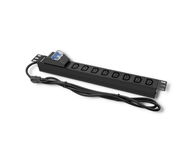 Qoltec RACK 19" 1U 10A PDU - 8 gniazd,  2m - 432111 - zdjęcie 3